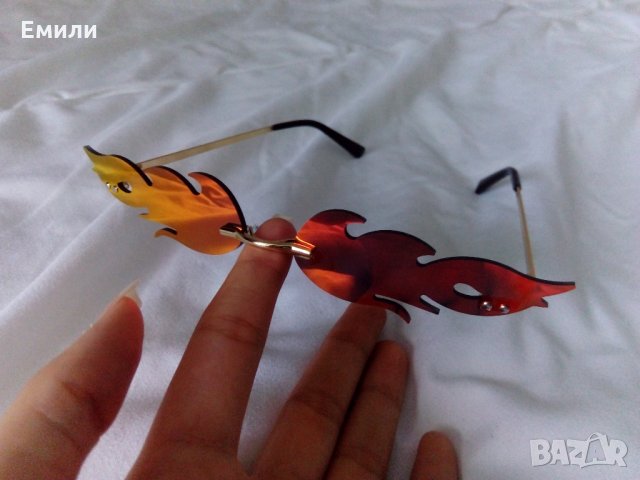 Слънчеви очила пламъци в червен/оранжев цвят, снимка 2 - Слънчеви и диоптрични очила - 33822961