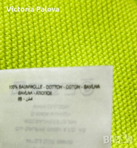 Луксозен финоплетен пуловер OUI – електриков лайм, Made in Italy, M, снимка 10 - Блузи с дълъг ръкав и пуловери - 53891643