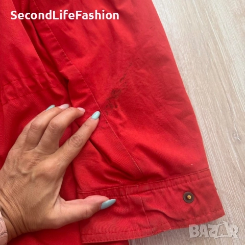 Мъжко яке Fjallraven Gore-Tex Vintage произведено в Португалия червено размер L с качулка, снимка 8 - Якета - 52496294