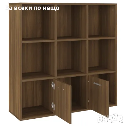 Библиотека, кафяв дъб, 98x30x98 см Код P149, снимка 3 - Секции и витрини - 49339368