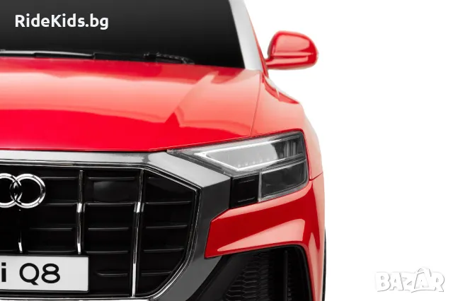 Луксозна детска акумулаторна кола AUDI RS Q8 – Червена, с дистанционно и LED светлини, снимка 8 - Детски велосипеди, триколки и коли - 49964299