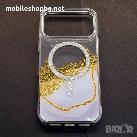 iPhone 17 Pro Max кейс MagSafe с блестящи елементи, снимка 4 - Калъфи, кейсове - 53994042