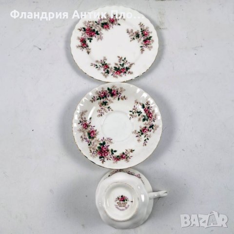 Троен сет за чай, Royal Albert Lavender Rose, снимка 2 - Сервизи - 39998845