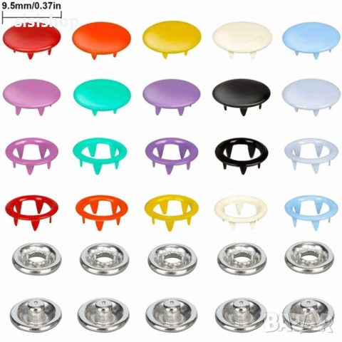 Преса за поставяне на капси и 100 цветни елемента 4875, снимка 3 - Други стоки за дома - 53994953