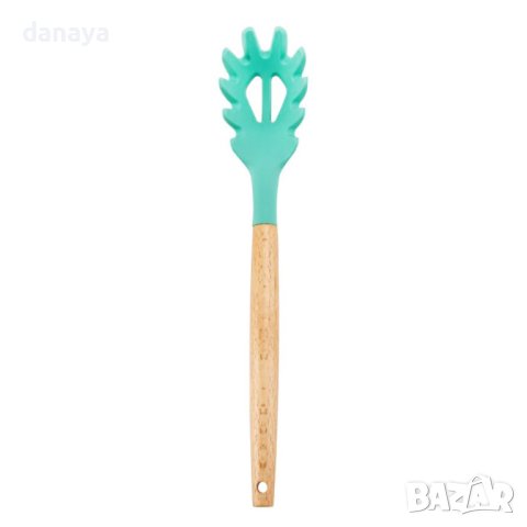 4234 Силиконова лъжица за спагети с дървена дръжка, снимка 7 - Прибори за хранене, готвене и сервиране - 42875520