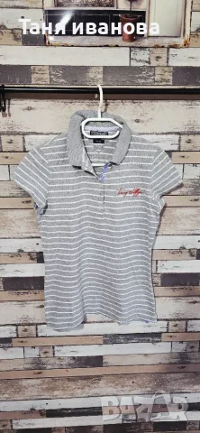 Tommy Hilfiger M-дамска тениска (А-252), снимка 5 - Тениски - 56533132