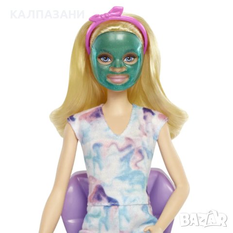 BARBIE WELLNESS Barbie® Спа ден с блестящи маски (HCM82), снимка 2 - Кукли - 40249390
