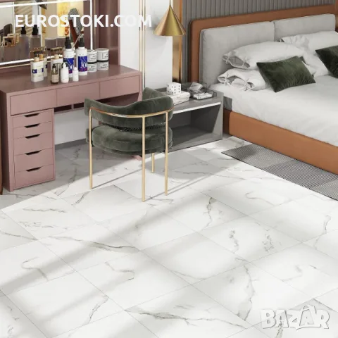 Комплект самозалепващи се подови PVC плочки FunStick, 15 броя, 30,5 х 30,5 см, винил. плочки за под, снимка 5 - Гранитогрес и плочки - 56145323