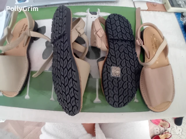 Майоркини ест. Кожа екрю нр.31,32, снимка 4 - Стоки за близнаци - 51154148