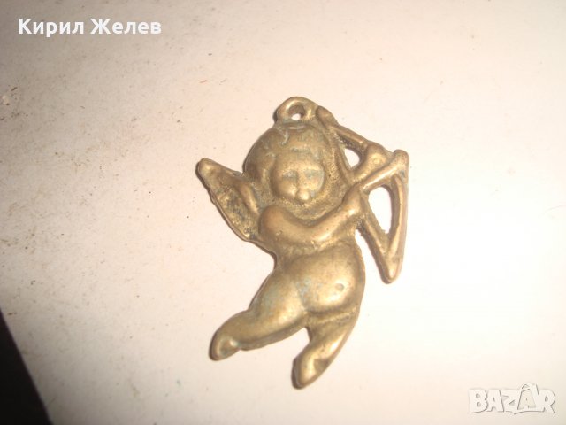 БРОНЗОВО АМУРЧЕ АРТ НУВО СТАРИНЕН ПЕНДАНТ БРОНЗОВА ФИГУРКА АМУР 17132, снимка 8 - Антикварни и старинни предмети - 32088866