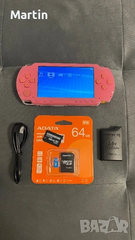 Modded Sony PSP 1000 P!nk Edition 64GB 75+ Games