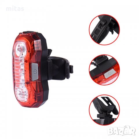 LED презареждаща се стоп светлина за велосипед колело – 120 lumen, снимка 5 - Аксесоари за велосипеди - 30402190