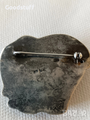 Сребро, брошка, слон, 925, винтидж , снимка 2 - Антикварни и старинни предмети - 52514882