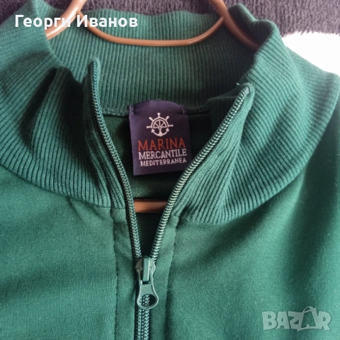 НОВ БЕЗ ЕТИКЕТ L/XL MARINA MERCANTILE MEDITERRANEA Made In Italy италиански суичър жилетка горница, снимка 3 - Суичъри - 54214142