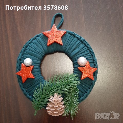 Коледен венец, снимка 2 - Декорация за дома - 38990730