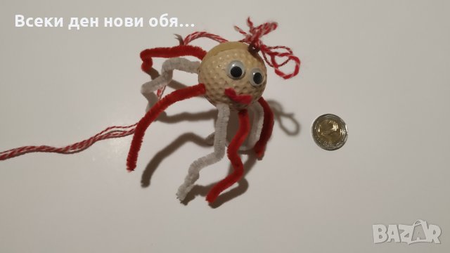 Мартеница от голф топка, снимка 3 - Ръчно изработени сувенири - 29198708