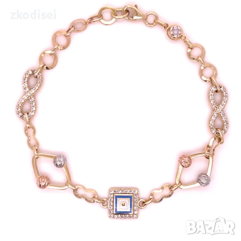 Златна дамска гривна 4,94гр. 18,5см. 14кр. проба:585 модел:37056-1