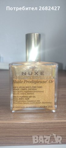 NUXE 100ml Nuxe Prodigieuse Сухо масло със златни частици за лице, коса и тяло x100 мл, снимка 4 - Козметика за лице - 31141640