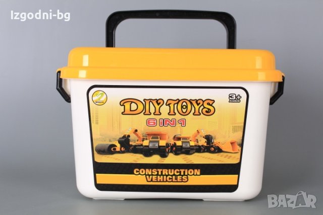 Детски комплект от багер, камион, валяк и др. строителни машини, снимка 2 - Коли, камиони, мотори, писти - 42215403