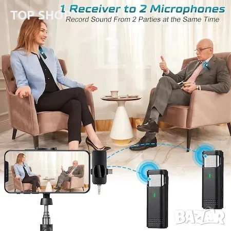 микрофонен комплект  Plug & Play, функция за намаляване на шума, съвместим с Android и IOS, снимка 4 - Микрофони - 48764522