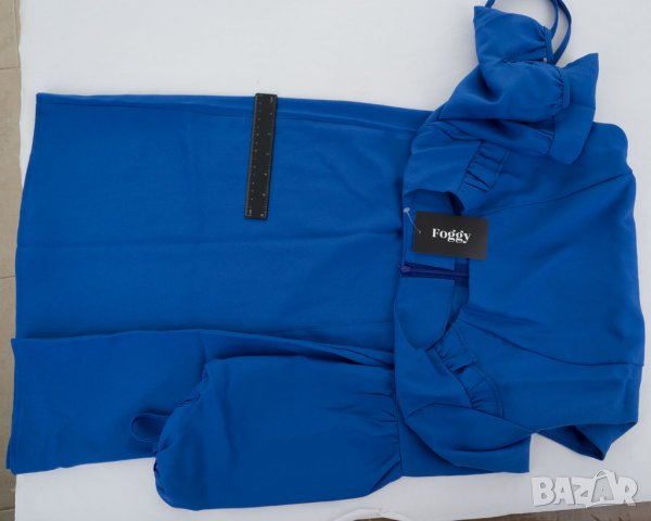 Рокля в синьо марка Foggy - L, снимка 6 - Рокли - 37152521