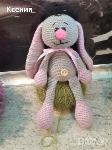 Плетена играчка Зайче, ръчно изработени, прекрасен подарък