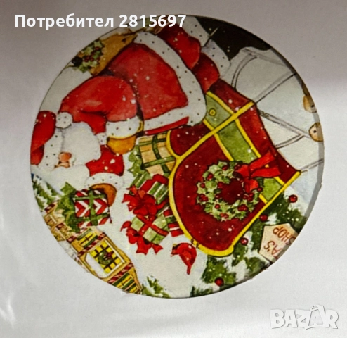 Дървена коледна подложка за горещи съдове, снимка 2 - Декорация за дома - 52429686