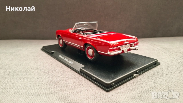 1965 Mercedes-Benz 230 SL (W113) 1:24 Leo Models Diecast Колекционерски модел количка, снимка 7 - Колекции - 53357461