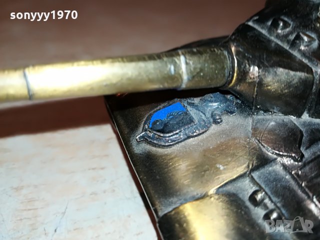 танк запалка-мед/месинг-антика от франция 0808212105, снимка 9 - Антикварни и старинни предмети - 33759801