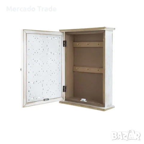 Декоративна кутия за ключове Mercado Trade, Дърво, Бял, снимка 3 - Декорация за дома - 48683630