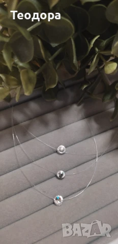 Колие с блясък, снимка 3 - Колиета, медальони, синджири - 51304923