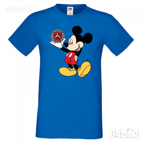 Мъжка тениска Mickey Mouse Mercedes Подарък,Изненада,Рожден ден, снимка 2 - Тениски - 36577410
