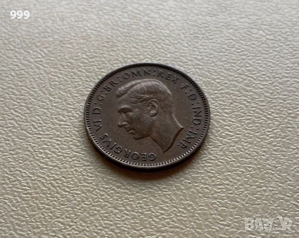 пени 1912, 1916, 1919, 1967, фартинг 1942 Великобритания, снимка 11 - Нумизматика и бонистика - 46534079