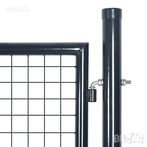 vidaXL Градинска мрежеста порта, поцинкована стомана, 100x100 см, сива, снимка 2 - Огради и мрежи - 56145972