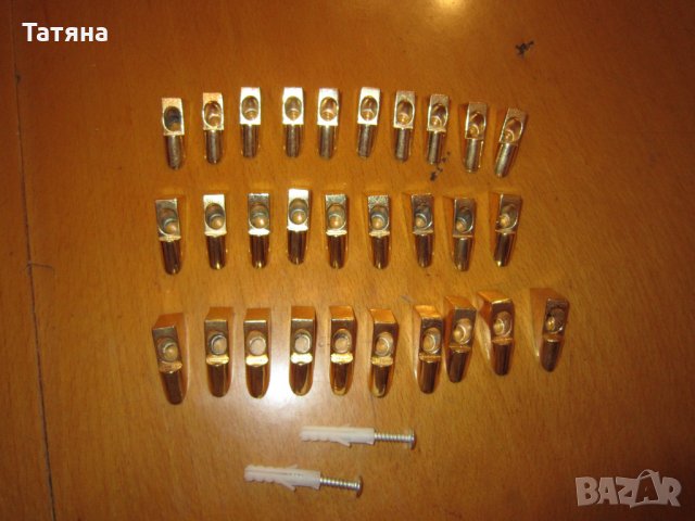 дръжки за мебели - състарен месинг  и керамика и н осачи за рафтове за, снимка 16 - Шкафове - 28891572