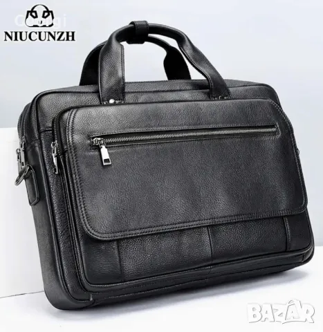 Класическа Мъжка Бизнес чанта (куфарче за лаптоп 16”) Естествена кожа!, снимка 8 - Чанти - 49293945
