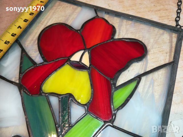 красив витраж с цвете 1601211843, снимка 4 - Колекции - 31447352