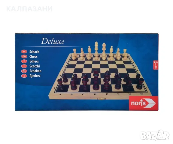 Дървен шах Delux Noris Simba Toys 606108014