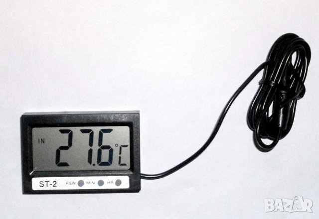 Електронен термометър с часовник за кола- квадратен, снимка 2 - Аксесоари и консумативи - 31979465