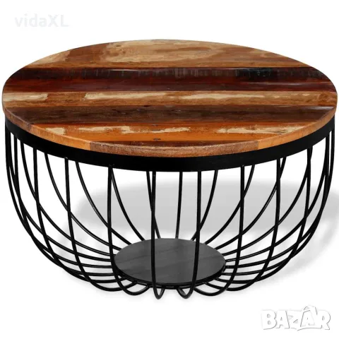 vidaXL Маса за кафе, регенерирано дърво масив, снимка 3 - Маси - 56146430