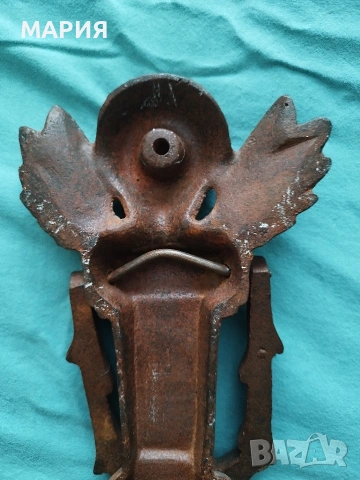 Бронзово чукало за врата, снимка 2 - Антикварни и старинни предмети - 53931914