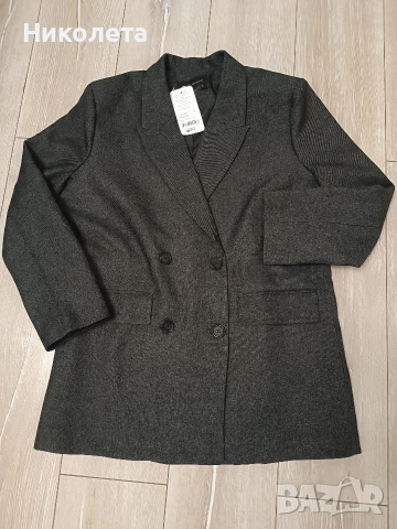 Дамско сиво сако, снимка 2 - Сака - 53927989