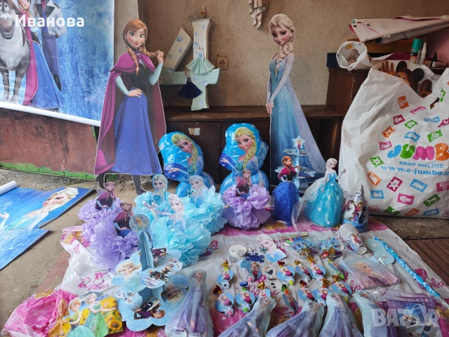 Украса за рожден ден : Елза и Ана, Ариел, Барби, Маша и Мечока, Мечо Пух, снимка 2 - Други - 53881005