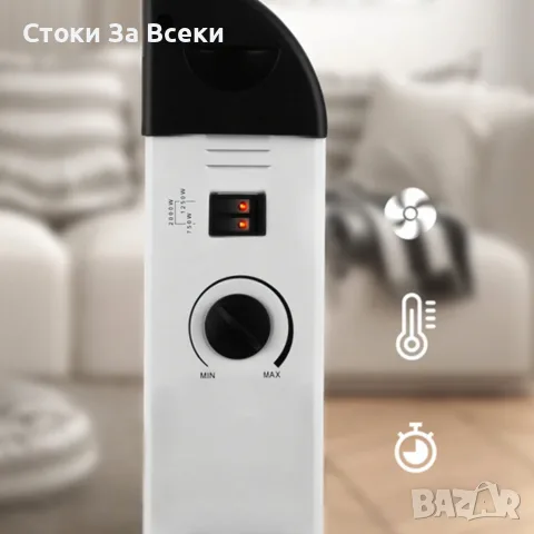 Електрически конвектор 2000 W с термостат, снимка 11 - Отоплителни печки - 56423873