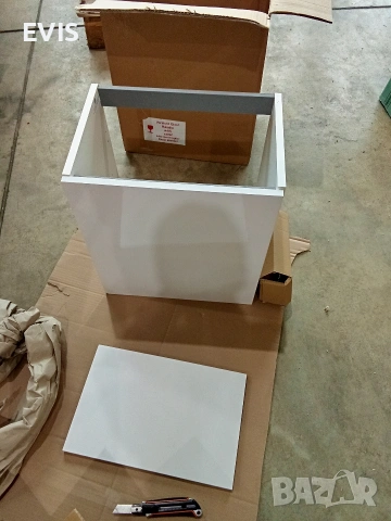 Шкаф с мивка за баня Waschplatz Tiny 45 см, снимка 6 - Шкафове - 54278501