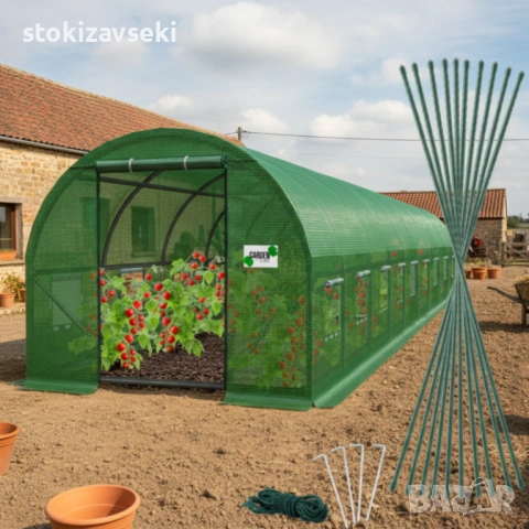 Голяма оранжерия - идеална вентилация и здрава конструкция, снимка 11 - Оранжерии - 54083163