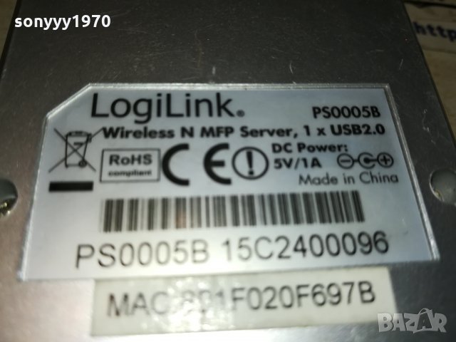 LOGILINK WIRELESS SERVER USB-GERMANY 0312212014, снимка 14 - Рутери - 35020262
