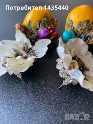 Ръчно изработени обици от серията “Забранения плод” на дизайнерката Анелия Милчева, снимка 3 - Обеци - 51110717