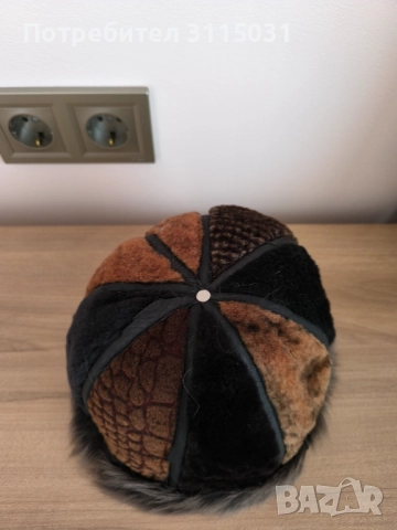 Дамска зимна  ШАПКА  от естествена кожа, снимка 3 - Шапки - 52674417