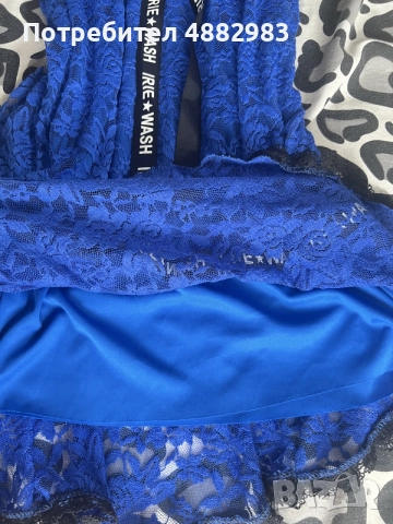 💙 Синя дантелена рокля 💙, снимка 2 - Рокли - 56139217